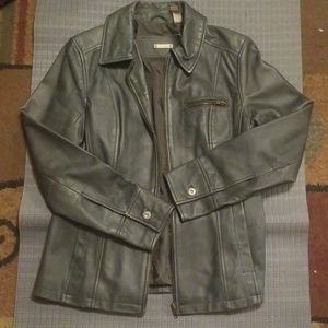 Gray leather Ie Jacket